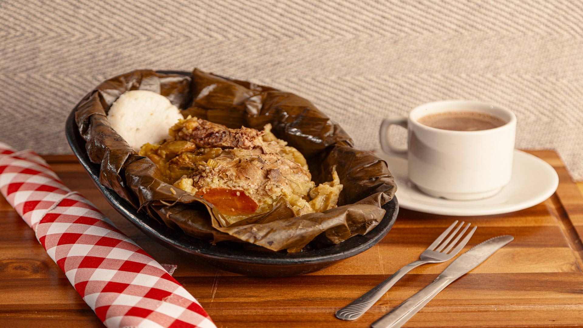 Tamal con chocolate 