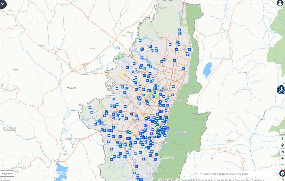 mapa baños publicos