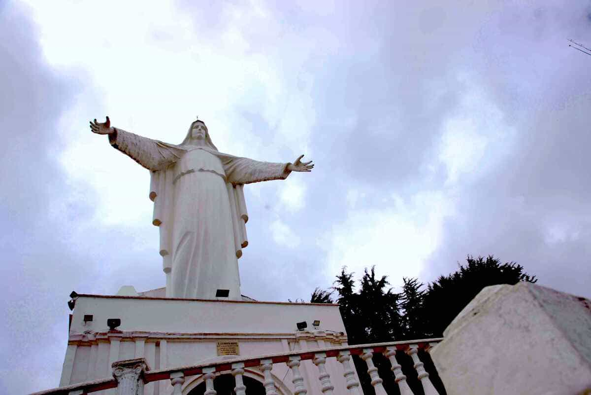 15-meter sculpture of the Virgin of the Immaculate Conception, patron saint of the Archdiocese of Bogotá. Photo by: Juan Sotelo - IDT