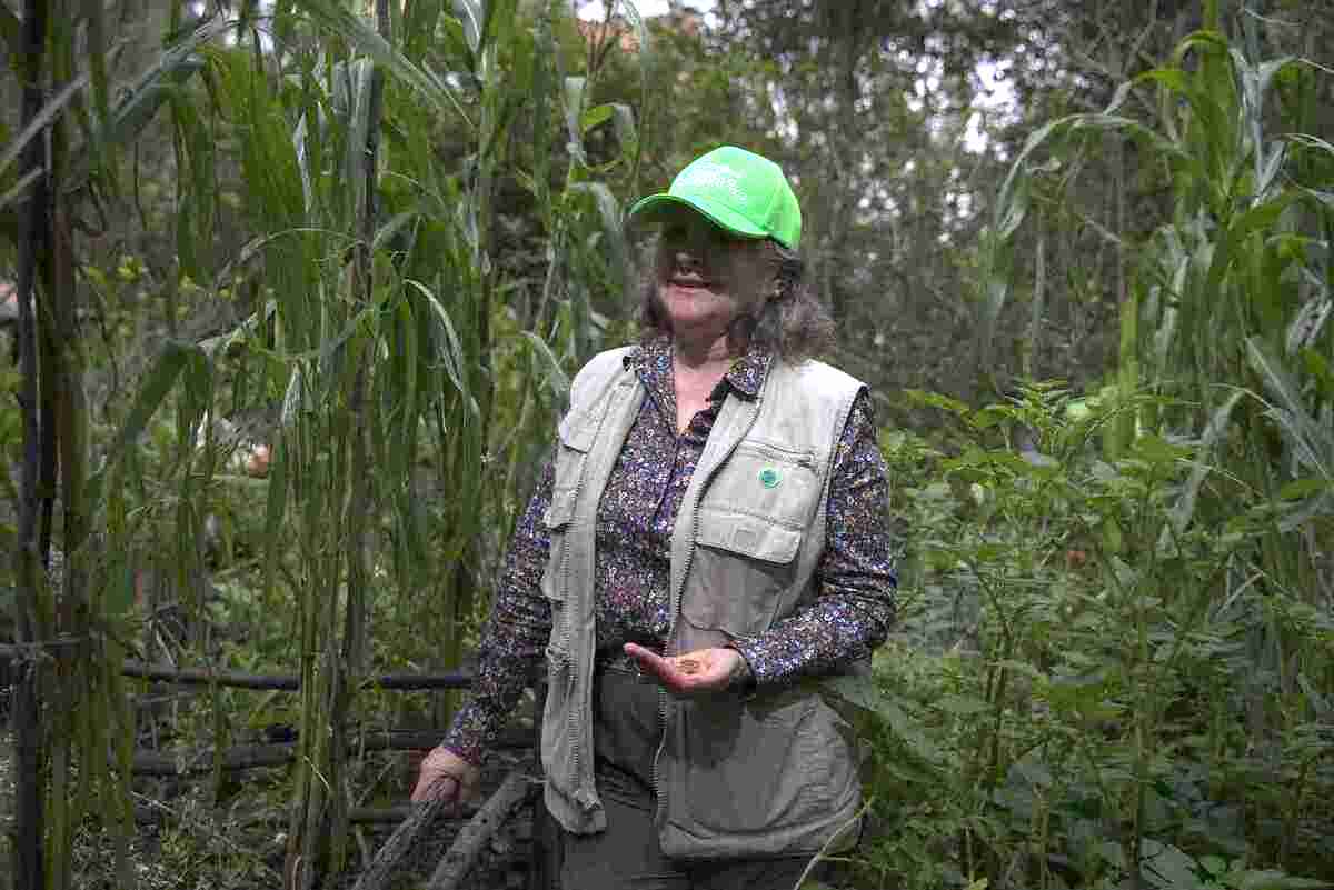 Lupita de Heredia, administrator and creator of the project Lupita de los Cerros Vegetable Garden in the Las Moyas Trail. Photo by Juan José Sotelo - IDT