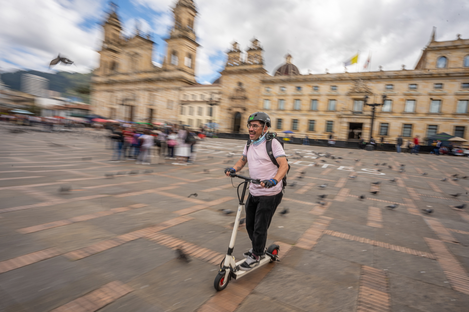 Llegada a la Plaza de Bolívar. Foto: Diego Cuevas - IDT. 